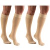 Truform Lot de 2 bas de compression à pois 30-40 mmHg Beige Taille S