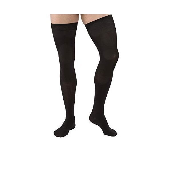 Jobst 114220 Relief 30-40 mmHg Ferm- hauts de cuisse Toe avec Silicone Top Band - Size & Color-Noire Petit