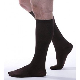 Allegro Essential 103 Chaussettes de compression côtelées pour homme 15-20 mmHg, marron, Large