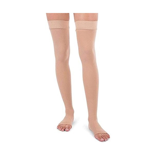 PEDIMEND™ Bas de compression haute compression à bout ouvert 2 paires – 4 pièces | Compression dégradée avec bande en silic