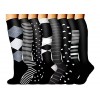 beusilay 8 Paires Chaussettes de Compression pour Hommes et Femmes 15-20 mmHg -pour Sportifs,Voyage en Avion,infirmiers,cour