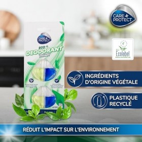CARE + PROTECT Désodorisant ECO+ pour lave-vaisselle, élimine les mauvaises odeurs, à base de plantes, biodégradable, parfum 
