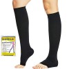 beister Bas De Compression Pied Ouvert Homme & Femme, 20-30mmhg Contention Chaussettes Classe 2 Medicale Soutien Graduel Bas 