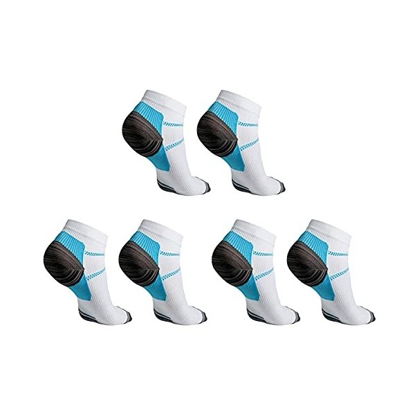 3 Paires Chaussettes de Compression, Chaussettes Fasciite Plantaire, Chaussettes de Sport Unisexes Pour Fasciite Plantaire, é