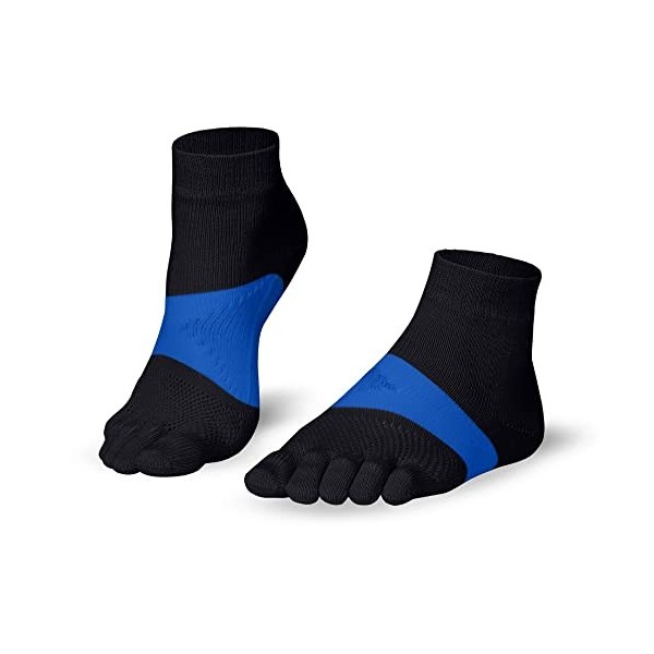 KNITIDO Marathon TS Chaussettes à orteils sport avec support du pied et système anti-ampoules, pointure:39-42, Coleur:navy / 