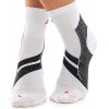 ZaTech Chaussettes de compression pour Fasciite Plantaire Blanc/Noir, M, 39-41 