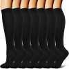 Bas de compression 7 paires pour femmes et hommes : médical, soins, course et fitness, Blanc., Small - Medium