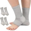 2 paires de manchons de pied en bambou compressés, chaussettes de compression en bambou à bout ouvert anti-fatigue pour dormi