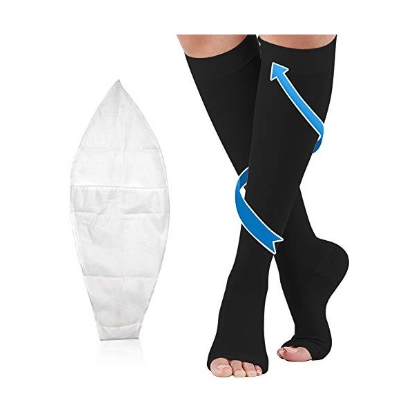 Médicale Chaussettes de compression 20-30 mmHg Professional Soins pour cheville, varices, mollet, œdème, soulagement de la do