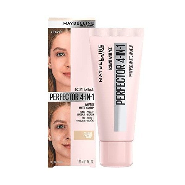 Maybelline New York - Perfecteur de Teint Matifiant 4-en-1 Multi-Usages - Fond de Teint Instant Anti Age Perfector - Teinte :