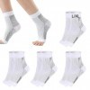 DGUSO 4 Paires Blanc Chaussette de Contention Femme Chaussettes de Contentionen Cheville Chaussettes de Soutien Pour Hommes e