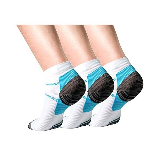 Chaussettes pour fasciite plantaire, lot de 3 pièces, soins des pieds, compression, pour homme et femme, chaussettes de cours