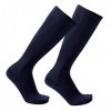 dailymall Mi-Bas Opaques de Contention, Chaussettes de Maintien, Compression Socks,Hauteur Genou, Femme Hommes - Bleu foncé, 