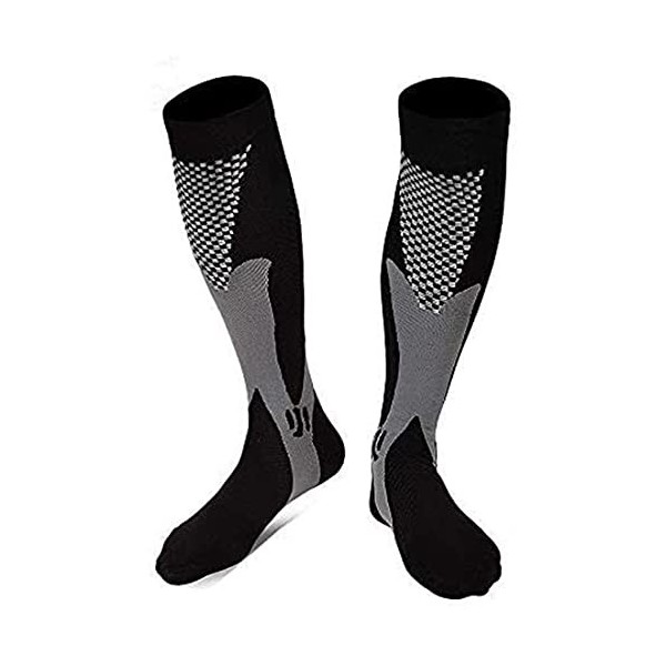 2 Paires Chaussettes de compression graduées pour homme et femme, 20 à 30 mmHg pour Crossfit, maternité, athlétisme, voyage, 