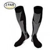 2 Paires Chaussettes de compression graduées pour homme et femme, 20 à 30 mmHg pour Crossfit, maternité, athlétisme, voyage, 