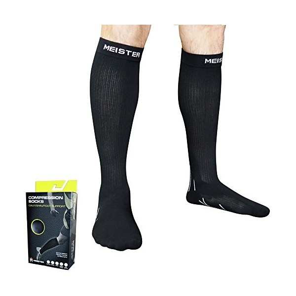 Meister Chaussettes de course pour tibias à compression graduées 20-25mmHg Paire - Rose - M