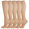 Weekend Peninsula Lot de 5 Paires Chaussettes de Compression Contention pour Hommes et Femmes, pour Running, Sport, Cyclisme,