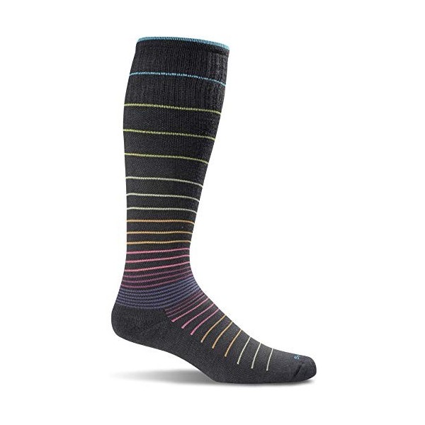 Sockwell Bas de contention pour femme - Noir brillant - M/L Chaussettes