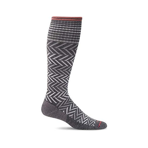 Sockwell Chaussettes de compression graduées à chevrons pour femme - Idéales pour les voyages, le sport, les infirmières, la 