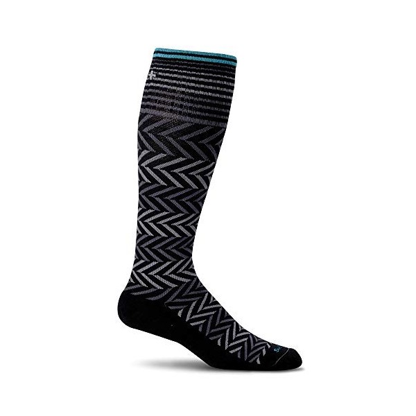 Sockwell Chaussettes de compression graduées à chevrons pour femme - Idéales pour les voyages, le sport, les infirmières, la 