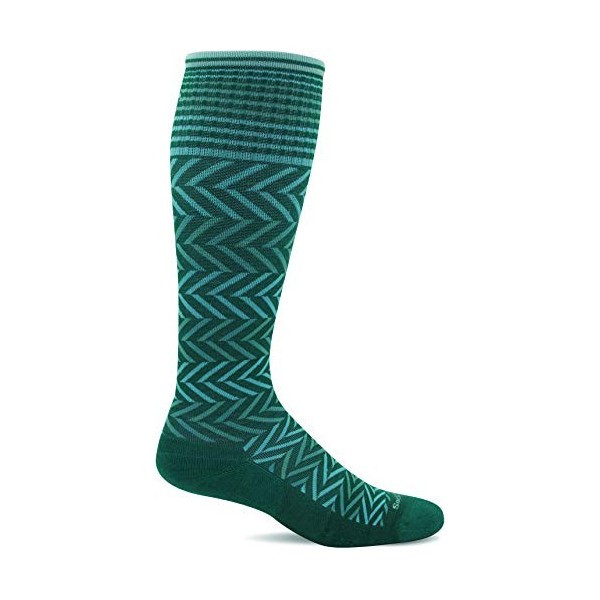 Sockwell Chaussettes de compression graduées à chevrons pour femme - Idéales pour les voyages, le sport, les infirmières, la 