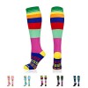 NEWZILL Chaussettes de Compression pour Hommes et Femmes - pour Courir, médical, athlétique, Tibias Grand Swag Rainbow