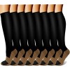 Chaussettes de compression en cuivre 7 Paires pour homme et femme – Meilleur pour la course à pied, sportifs, médicaux, DE 