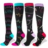 Chaussettes de compression pour femme infirmière, 2/3 paires Graduated 20-30 mmHg Genou Haut Bas Fit pour infirmière, médecin