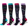 Chaussettes de compression pour femme infirmière, 2/3 paires Graduated 20-30 mmHg Genou Haut Bas Fit pour infirmière, médecin