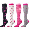 Chaussettes de compression pour femme infirmière, 2/3 paires Graduated 20-30 mmHg Genou Haut Bas Fit pour infirmière, médecin
