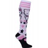 Cherokee PRINTSUPPORT Paire de chaussettes de compression pour femme avec hauteur 12 mmHg Hello Kitty Love Taille unique