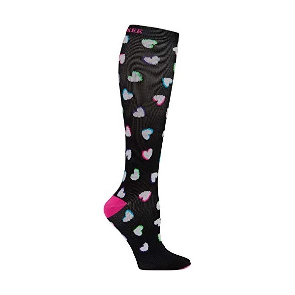 Cherokee PRINTSUPPORT Paire de chaussettes de compression pour femme avec hauteur 12 mmHg Hello Kitty Love Taille unique