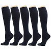 Dr. Motion Lot de 5 paires de chaussettes de compression graduées 8–15 mmHg pour femme - - taille unique