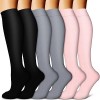 BLUEENJOY Chaussettes de compression en cuivre pour femmes et hommes 6 paires , meilleur soutien pour les infirmières, la co