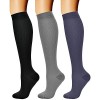 Charmking Lot de 8 paires de chaussettes de compression pour homme et femme 15-20 mmHg pour la course à pied, le cyclisme, Fe