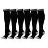 zuoge ZOGE Lot de 6 Paires de Chaussettes de Compression - Meilleure Chaussettes médicales, allaitantes, Voyage et Avion, Cou