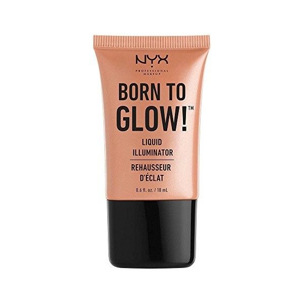 NYX Professional Makeup Highlighter Multifonction Liquide Born to Glow, Maquillage et Base de Teint, Teinte : Gleam