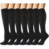 Lot de 6 paires de chaussettes de compression pour homme et femme 20-30 mmHg Chaussettes dallaitement athlétique voyage avio