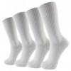 +MD Chaussettes de Compression en Bambou évacuant lhumidité 8-15 mmHg pour Hommes et Femmes, Chaussettes Hautes au Genou 4 P