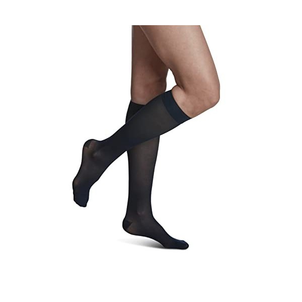 Sigvaris Medi Ven Chaussettes hautes pour homme 30-40 mm Kaki Taille 1 V Longueur standard