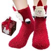 BINXWA idee cadeau femme chaussettes antidérapantes femme, chaussettes chaudes femme cadeaux noel, cadeau noel chaussettes fe