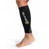 SKINS Essentials Calftights MX Black/Yellow Manchon de Compression Mixte, Noir/Jaune, FR : S Taille Fabricant : S 