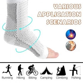 TKGEOUE 4 Paires Chaussettes de compression pour la fasciite plantaire，Chaussette de Compression pour la Fasciite Plantaire，p