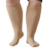 ZFSOCK Bas de Contention Femme Homme: Chaussettes de Contention Compression Grande Taille Gros Mollet 20-30mmhg pour Infirmie