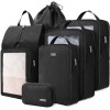 SOLEDI Rangement Valise Lot de 7 Imperméable Organisateur de Voyage Packing Cubes Organiseur, sac à chaussures