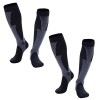 Lot de 2 paires de chaussettes de compression médicales graduées pour homme et femme 20-30 mmHg pour le sport, la course à pi