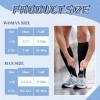 4 Paires Chaussettes de Compression pour Femmes Hommes Bas de Contention sans Couture pour Voyage Course Infirmières Sports V