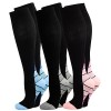 Kuzimua Lot de 3 Paires Chaussettes de Compression Contention pour Hommes et Femmes, pour Running, Sport, Cyclisme, Voyage en