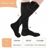 DIVINA VITAE 2 Paires Chaussettes de Compression à Glissière pour Femmes et Hommes 15-20 mmHg Chaussettes de Compression à Bo