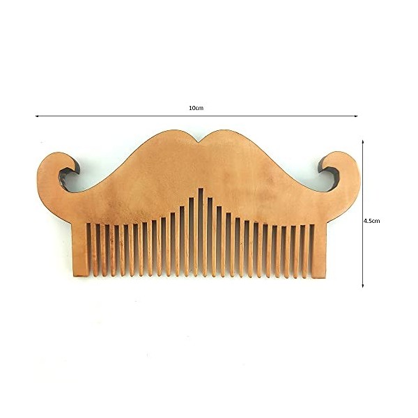 AKUYAO Brosse à barbe Brosse à barbe premium en bois avec idée cadeau parfaite faite à la main, peigne à barbe de la taille d